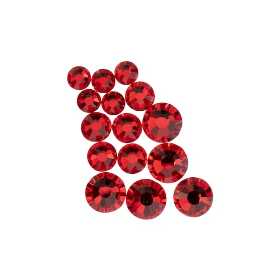 Crystal Lane DIY Assorted Round Glass Flatback Rhinestones Combo